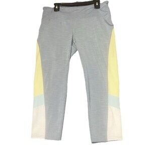 Tangerine Capri Leggings Women Size Small Grey Muilti‎ Color Sheer Stretch